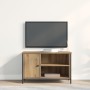 Cabinet de TV de roble artesanal 80x40x50 cm de madera procesada y acero von , TV-Möbel - Ref: Foro24-862143, Preis: 63,15 €,...