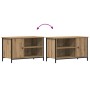 Cabinet de TV de roble artesanal 80x40x50 cm de madera procesada y acero von , TV-Möbel - Ref: Foro24-862143, Preis: 63,15 €,...