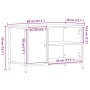 Cabinet de TV de roble artesanal 80x40x50 cm de madera procesada y acero von , TV-Möbel - Ref: Foro24-862143, Preis: 63,15 €,...