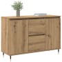 Sideboard con puertas y cajones de roble artesanal 101,5x35x70 cm de , Aparadores - Ref: Foro24-862146, Precio: 117,15 €, Des...