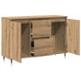 Sideboard con puertas y cajones de roble artesanal 101,5x35x70 cm de , Aparadores - Ref: Foro24-862146, Precio: 117,15 €, Des...