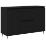 Sideboard con Puertas y Cajones Negro Roble 101,5x35x70 cm de , Aparadores - Ref: Foro24-862147, Precio: 124,32 €, Descuento: %