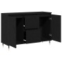 Sideboard con Puertas y Cajones Negro Roble 101,5x35x70 cm de , Aparadores - Ref: Foro24-862147, Precio: 124,32 €, Descuento: %