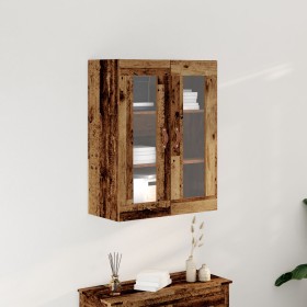 Armario de pared vidaxl con puertas de vidrio
