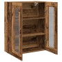 Armario de pared vidaxl con puertas de vidrio madera vieja 69,5x34x90 cm de , Aparadores - Ref: Foro24-862159, Precio: 92,31 ...