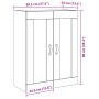 Armario de pared vidaxl con puertas de vidrio madera vieja 69,5x34x90 cm de , Aparadores - Ref: Foro24-862159, Precio: 92,31 ...