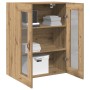 Armario de Pared con Puertas de Cristal Roble Artesano 69,5x34x90 cm de , Aparadores - Ref: Foro24-862160, Precio: 92,31 €, D...