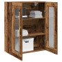 Armario de pared con puertas de vidrio Madera antigua 69,5x34x90 cm de , Aparadores - Ref: Foro24-862162, Precio: 101,20 €, D...