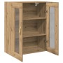 Armario de pared de con puertas de vidrio roble artesanal 69,5x34x90 cm de , Aparadores - Ref: Foro24-862163, Precio: 101,20 ...