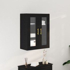Cabinet montado en la pared de con puertas de vidrio en roble negro 69,5x34x90 cm von , Sideboards - Ref: Foro24-862167, Prei...