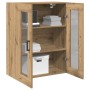 Gabinete Suspendido con Puertas de Vidrio Roble Artesanal 69.5x34x90 cm de , Aparadores - Ref: Foro24-862169, Precio: 103,24 ...