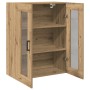 Gabinete Suspendido con Puertas de Vidrio Roble Artesanal 69.5x34x90 cm de , Aparadores - Ref: Foro24-862169, Precio: 103,24 ...