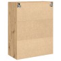 Gabinete Suspendido con Puertas de Vidrio Roble Artesanal 69.5x34x90 cm de , Aparadores - Ref: Foro24-862169, Precio: 103,24 ...