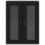 Gabinete Montado en la Pared con Puertas de Vidrio Roble Negro 69.5x34x90 cm de , Aparadores - Ref: Foro24-862170, Precio: 96...