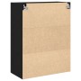 Gabinete Montado en la Pared con Puertas de Vidrio Roble Negro 69.5x34x90 cm de , Aparadores - Ref: Foro24-862170, Precio: 96...