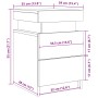 Cabinet de Noche con Luces LED Negro Roble 35x39x55 cm de , Mesitas de noche - Ref: Foro24-862178, Precio: 78,80 €, Descuento: %