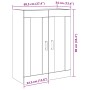 Gabinete Montado en la Pared con Puertas de Vidrio Roble Negro 69.5x34x90 cm de , Aparadores - Ref: Foro24-862170, Precio: 96...