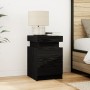 Cabinet de Noche con Luces LED 2 pcs Negro Roble 35x39x55 cm de , Mesitas de noche - Ref: Foro24-862179, Precio: 142,48 €, De...