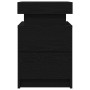 Cabinet de Noche con Luces LED 2 pcs Negro Roble 35x39x55 cm de , Mesitas de noche - Ref: Foro24-862179, Precio: 142,48 €, De...