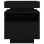Cabinet de Noche con Luces LED Roble Negro 40x39x48,5 cm de , Mesitas de noche - Ref: Foro24-862186, Precio: 74,77 €, Descuen...