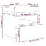 Cabinet de Noche con Luces LED Roble Negro 40x39x48,5 cm de , Mesitas de noche - Ref: Foro24-862186, Precio: 74,77 €, Descuen...