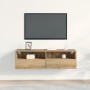 Mueble de Televisión de Roble Artisan 100x30x30 cm de Madera Elaborada von , TV-Möbel - Ref: Foro24-862190, Preis: 56,69 €, R...