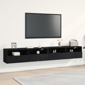 Gabinetes de Pared para TV 2 pcs Negro Roble 100x30x30 cm Madera Elaborada von , TV-Möbel - Ref: Foro24-862193, Preis: 108,97...