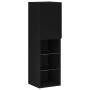 Cabinet de TV LED  Negro Roble 30,5x30x102 cm Madera elaborada | Foro24.es | Tu tienda online para hogar, jardín y más Foro24.es
