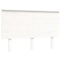 White solid wood bed frame with headboard 140x190 cm by vidaXL, Beds and slatted bases - Ref: Foro24-3193382, Price: 154,41 €...
