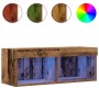 Gabinetes de pared para TV con luces LED 2 pcs Madera vieja 80x30x30 cm von , TV-Möbel - Ref: Foro24-862201, Preis: 72,89 €, ...