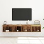 Gabinetes de pared para TV con luces LED 2 pcs Madera vieja 80x30x30 cm von , TV-Möbel - Ref: Foro24-862201, Preis: 72,89 €, ...