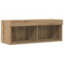 Gabinetes para TV de con luces LED 2 piezas en roble artesanal 80x30x30 cm von , TV-Möbel - Ref: Foro24-862203, Preis: 72,35 ...