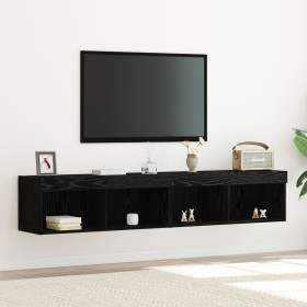 Muebles para TV con luces LED 2 pcs Roble Negro 80x30x30 cm von , TV-Möbel - Ref: Foro24-862205, Preis: 76,90 €, Rabatt: %