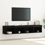 Muebles para TV con luces LED 2 pcs Roble Negro 80x30x30 cm von , TV-Möbel - Ref: Foro24-862205, Preis: 76,90 €, Rabatt: %