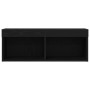 Mueble de TV de pared con luces LED Roble negro 80x30x30 cm | Foro24.es | Tu tienda online para hogar, jardín y más Foro24.es