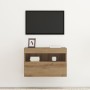 módulo de TV con luces LED Roble Artesano 60x30x40 cm by , TV Furniture - Ref: Foro24-862208, Price: 54,47 €, Discount: %