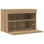 módulo de TV con luces LED Roble Artesano 60x30x40 cm de , Muebles TV - Ref: Foro24-862208, Precio: 56,56 €