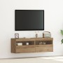 Gabinetes de TV con luces LED 2 pcs Roble artesanal 60x30x40 cm von , TV-Möbel - Ref: Foro24-862209, Preis: 86,24 €, Rabatt: ...