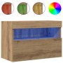 Gabinetes de TV con luces LED 2 pcs Roble artesanal 60x30x40 cm von , TV-Möbel - Ref: Foro24-862209, Preis: 86,24 €, Rabatt: ...