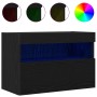 Gabinetes de pared para TV con luces LED 2 pcs Roble Negro 60x30x40 cm von , TV-Möbel - Ref: Foro24-862211, Preis: 96,79 €, R...