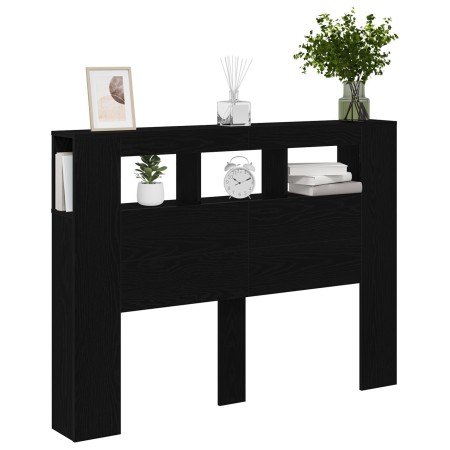 Cabecero LED Negro Roble 140x18,5x40 cm Madera elaborada von , Kopf- und Fußteile - Ref: Foro24-862212, Preis: 96,91 €, Rabat...