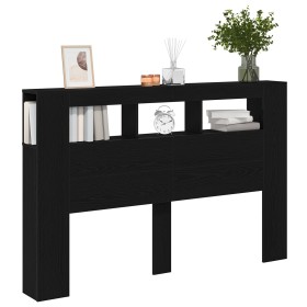 Cabecero LED Negro Roble 160x18,5x45 cm Madera elaborada von , Kopf- und Fußteile - Ref: Foro24-862213, Preis: 102,58 €, Raba...