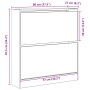 Zapatero con cajón desplegable estilo roble ahumado 80x21x87,5 cm von , Schuhregale und Schuhorganisatoren - Ref: Foro24-8622...