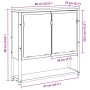 Armario Espejo de Baño Roble Artesanal 60x16x60 cm Madera Elaborada by , bathroom vanities - Ref: Foro24-862224, Price: 52,53...