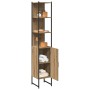 Armario de baño de roble artesanal 33x33x185,5 cm de madera