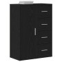 Aparador Negro de Roble 60x31x84 cm Madera Elaborada de , Aparadores - Ref: Foro24-862266, Precio: 105,21 €, Descuento: %