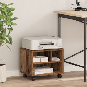 Soporte para Impresora con Ruedas Madera Antigua 41x32x33,5 cm de , Soportes para impresoras - Ref: Foro24-862276, Precio: 41...