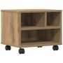 Soporte para impresora con ruedas Roble Artesano 41x32x33,5 cm von , Drucker unterstützt - Ref: Foro24-862277, Preis: 41,44 €...