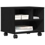 Soporte para impresora  con ruedas roble negro 41x32x34.5 cm | Foro24.es | Tu tienda online para hogar, jardín y más Foro24.es