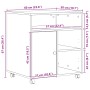 Soporte para Impresora con Ruedas de madera antigua 60x50x67 cm von , Drucker unterstützt - Ref: Foro24-862282, Preis: 96,95 ...